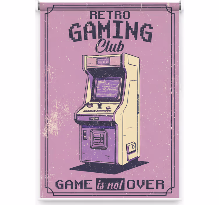 Estor enrollable juvenil club de retro gaming - TenVinilo