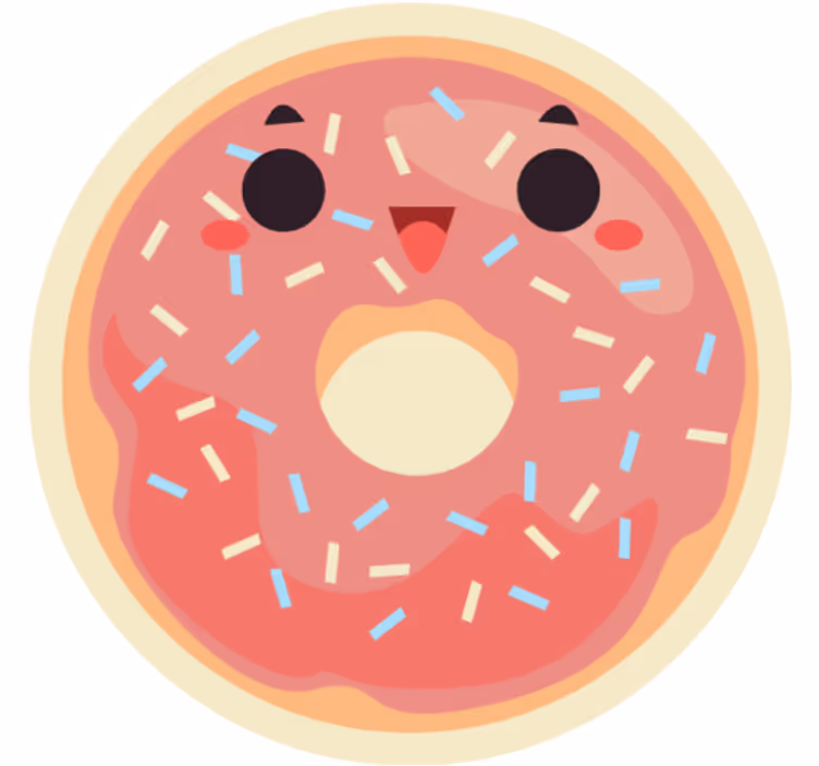 Estor enrollable divertido donuts de anime - TenVinilo