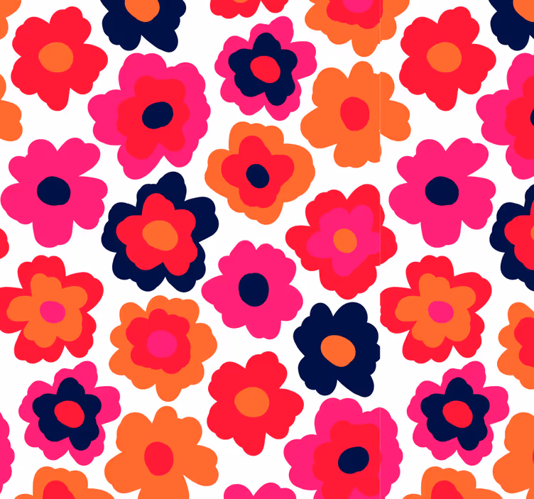 Estor estampado floral amapola roja - TenVinilo