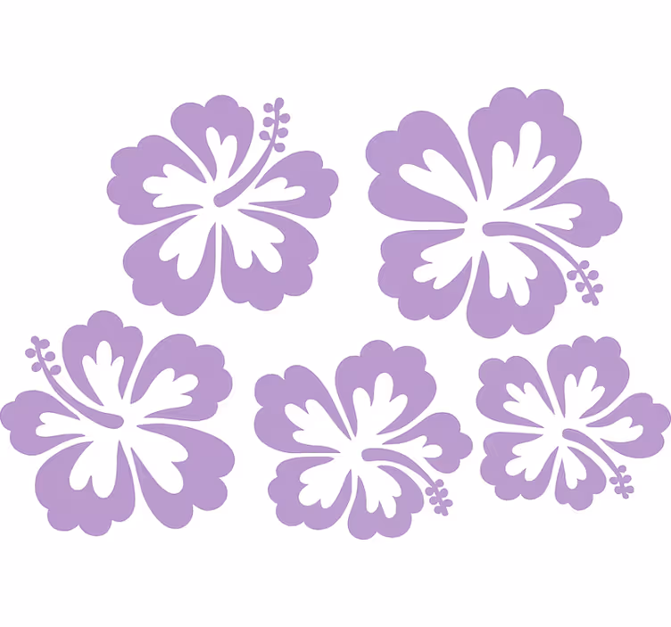 Estor habitación matrimonio silueta de flores hibisco - TenVinilo