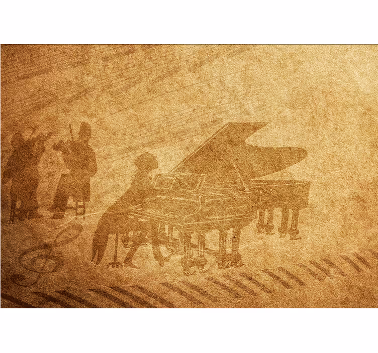 Estor enrollable rústico piano vintage - TenVinilo