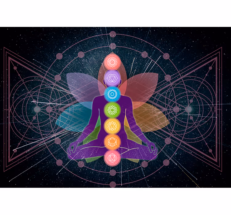 Estor enrollable zen figura mística chakras - TenVinilo