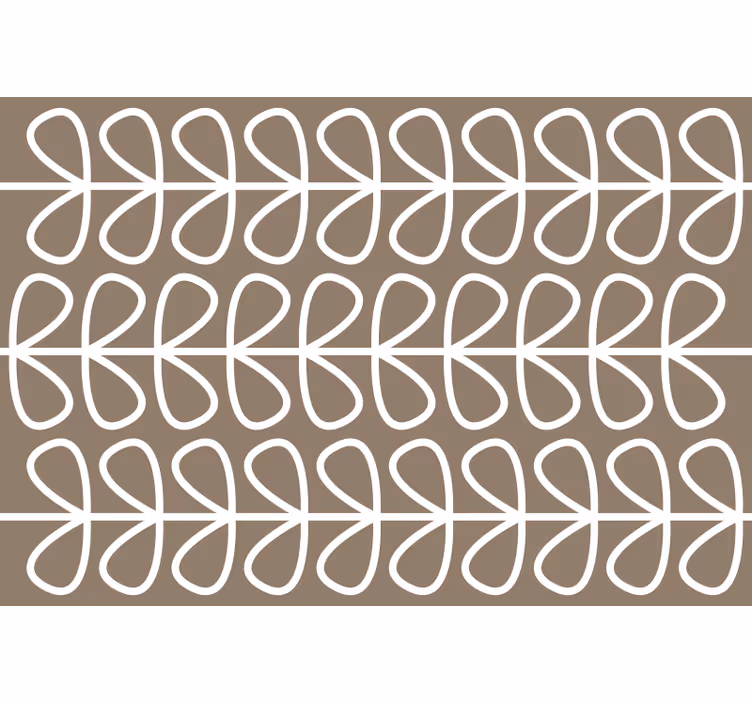 Estor enrollable marrón con diseño de hojas beige - TenVinilo