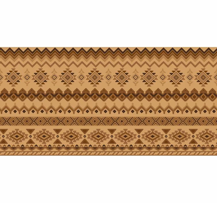 Estor enrollable marrón diseño étnico kilim - TenVinilo