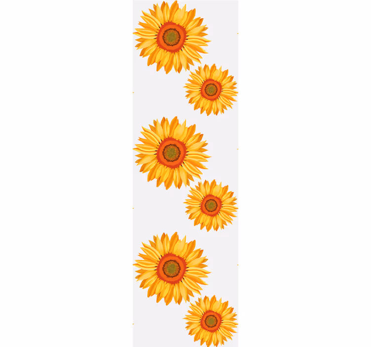 Estor enrollable naranja flores elegantes - TenVinilo