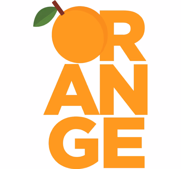 Estor enrollable naranja stickers de texto naranja - TenVinilo