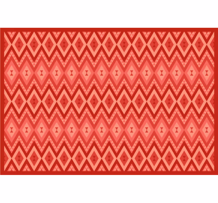 Estor enrollable rojo diseño étnico vintage - TenVinilo