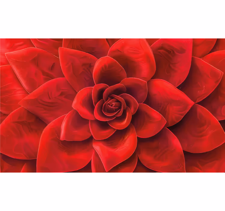 Estor enrollable rojo diseño de pétalos de flor - TenVinilo