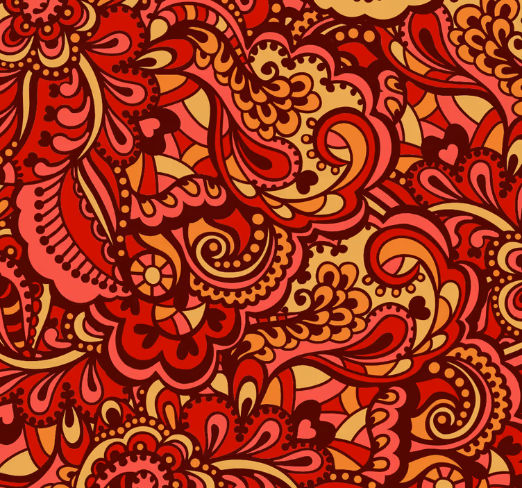 Estor enrollable exterior papel pintado red ornamental - TenVinilo