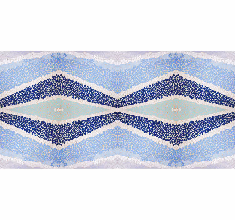 Estor enrollable baño azulejos irregulares pequeños azules - TenVinilo