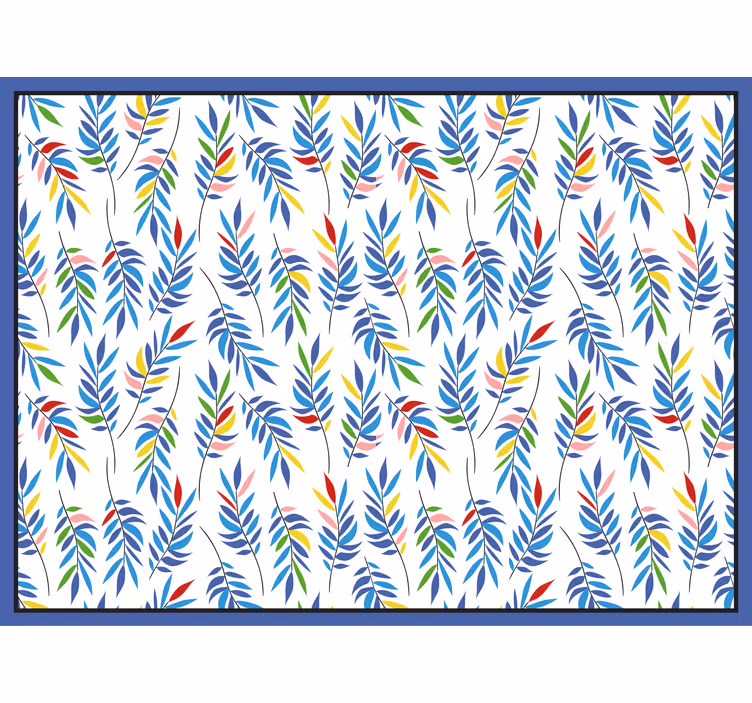 Estor enrollable baño mosaico multicolor de hojas - TenVinilo