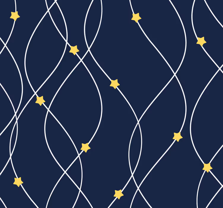 Estor enrollable para bebé fondo azul estrellas amarillas - TenVinilo