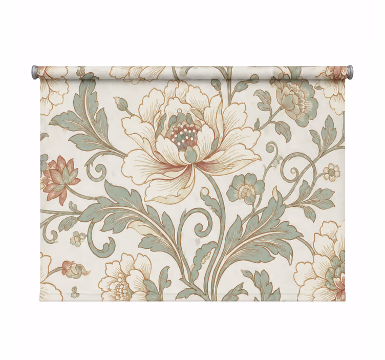 Estor enrollable baño motivo floral - TenVinilo