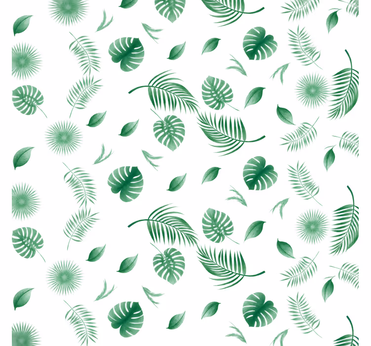 Estor enrollable verde hojas de plantas tropicales - TenVinilo