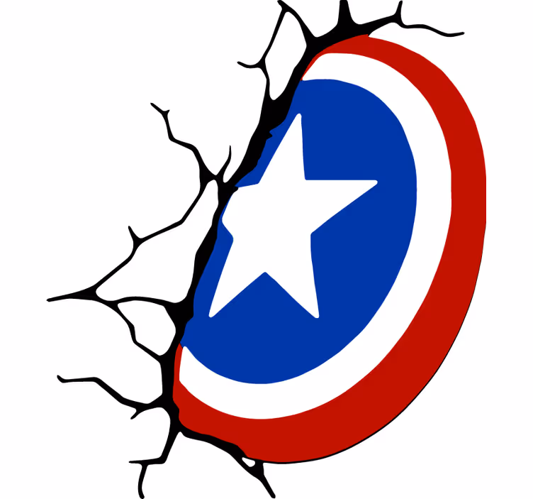 Estor enrollable superhéroe escudo del capitán américa - TenVinilo