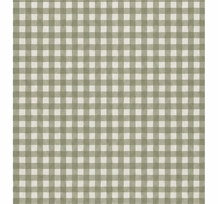 Estor enrollable verde con pequeño patrón de cuadros gingham - TenVinilo