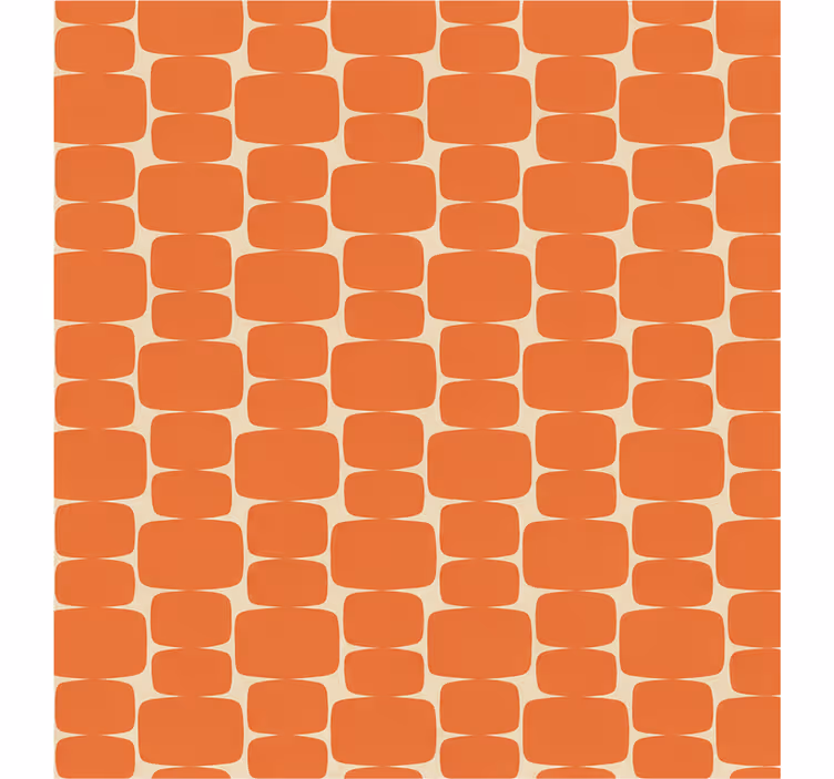 Estor enrollable naranja patrón de rectángulos en llamas - TenVinilo
