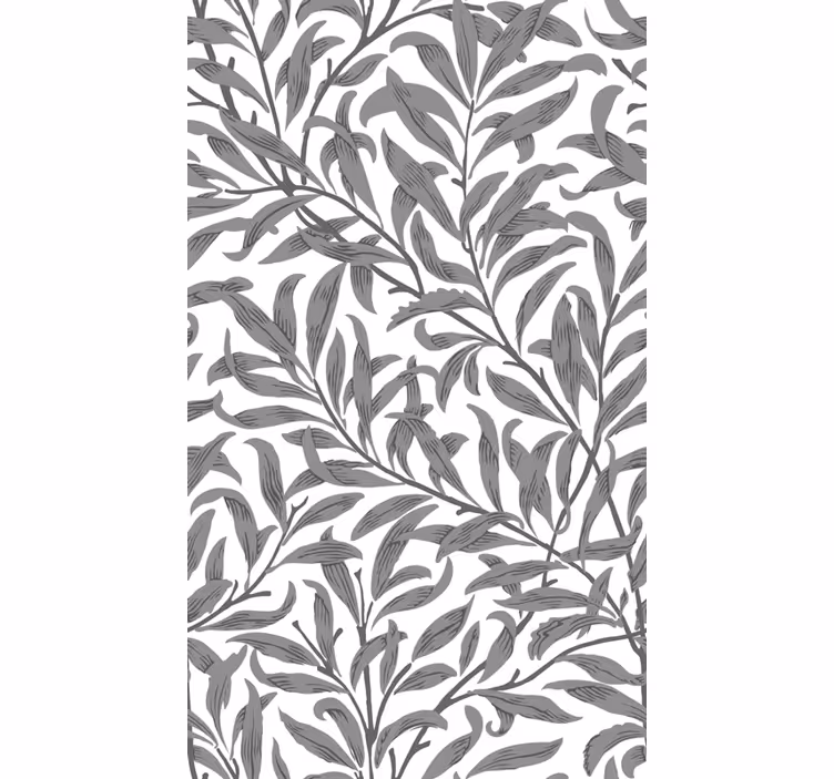 Estor estampado floral motivo botánico gris - TenVinilo