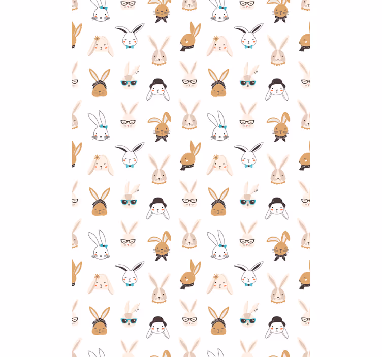Estor enrollable animales motivos juguetones de conejos - TenVinilo