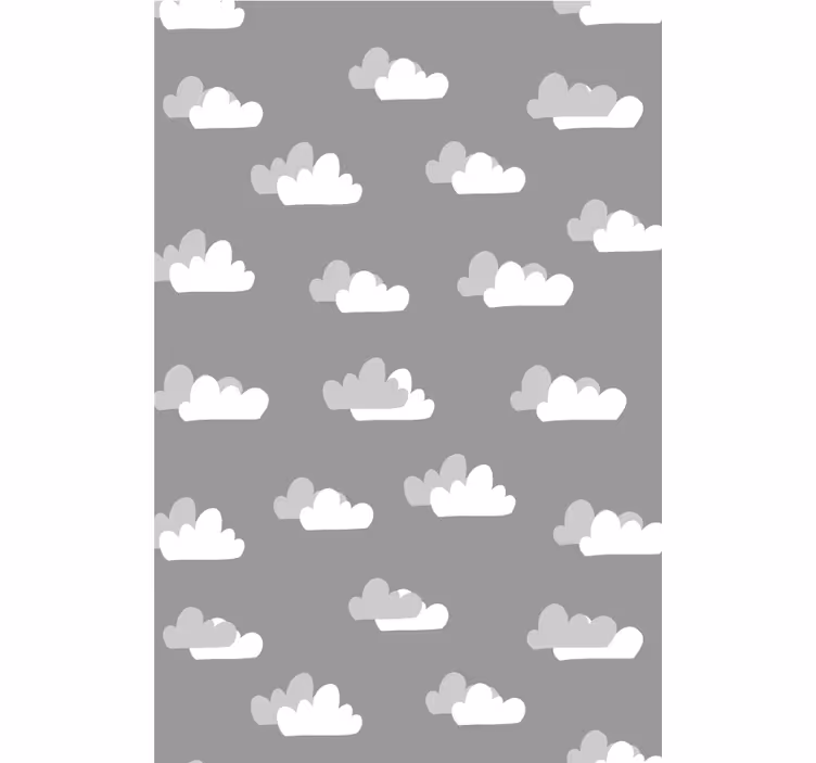 Estor enrollable gris patrón de nubes cúmulos - TenVinilo