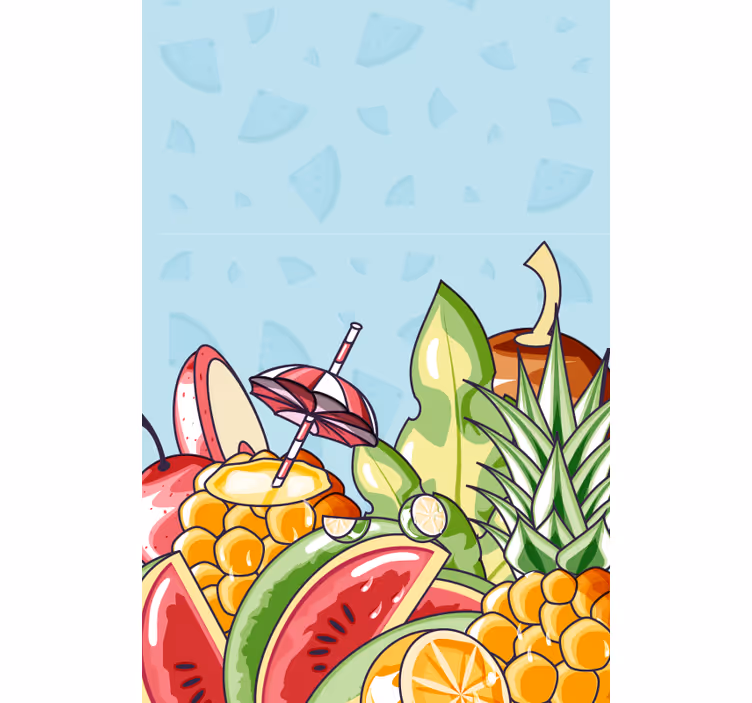 Estores enrollable frutas delicia de frutas tropicales - TenVinilo