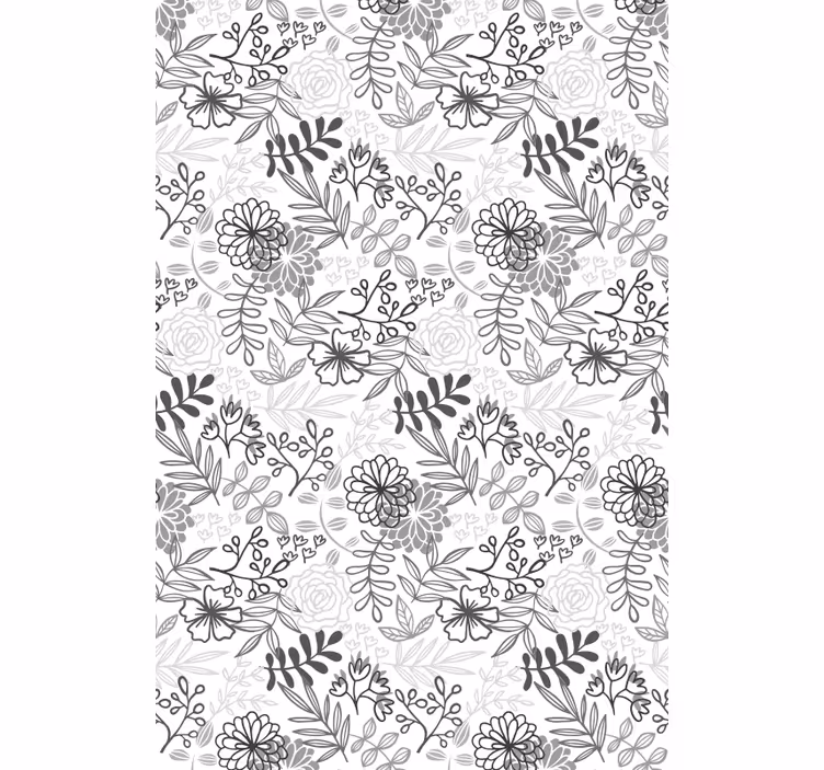 Estor enrollable cocina blanca estampado floral - TenVinilo