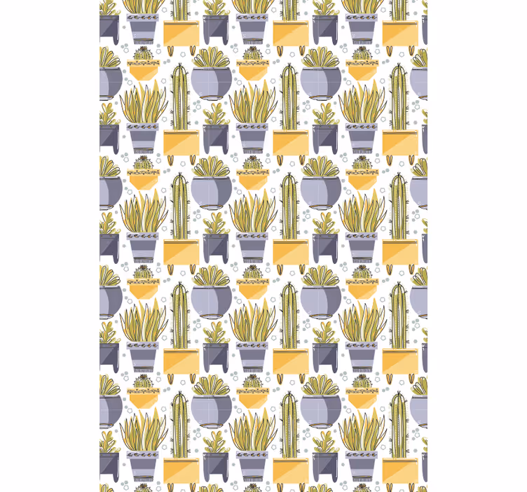 Estor enrollable cactus patrones de plantas en macetas - TenVinilo