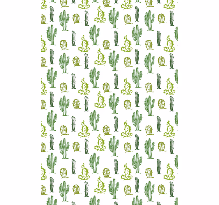 Estor enrollable cactus patrón verde - TenVinilo