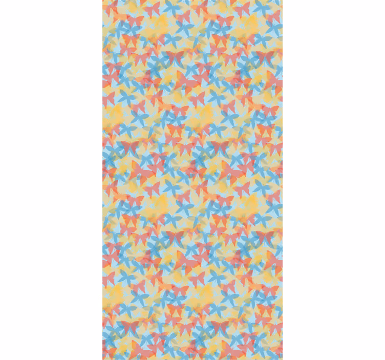 Estor enrollable mariposas naranja, amarillo y azul - TenVinilo