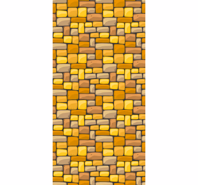 Estor enrollable textura mosaico amarillo rectangular - TenVinilo