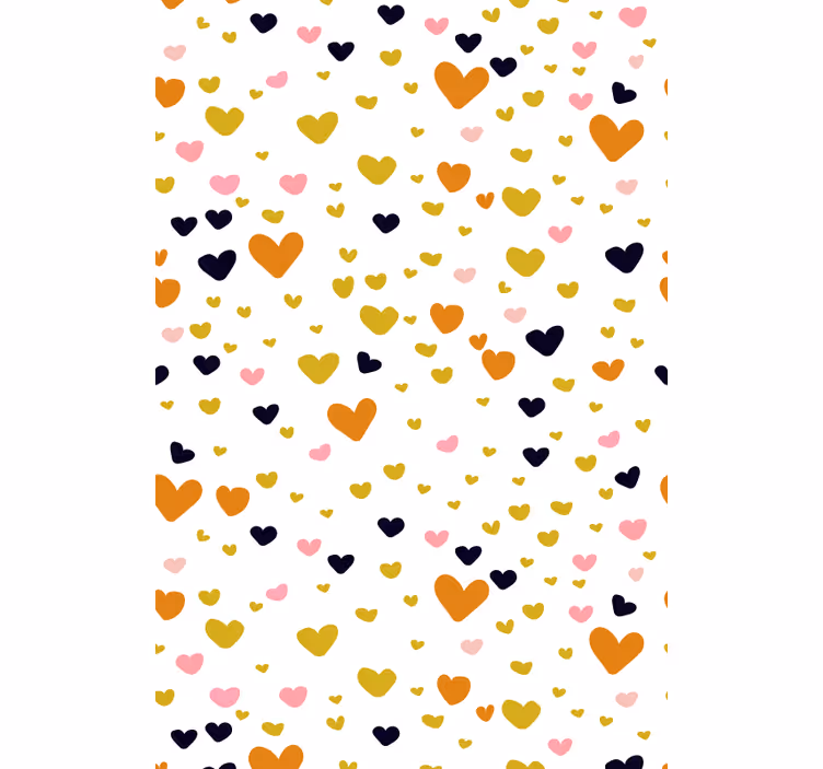Estor enrollable románticos con estampado de corazones - TenVinilo