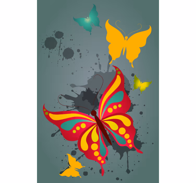 Estor enrollable mariposas chapoteo vibrante - TenVinilo