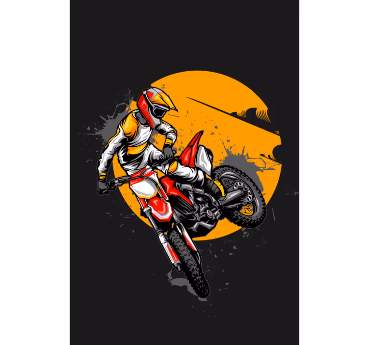 Estor enrollable juvenil estilo motocross - TenVinilo