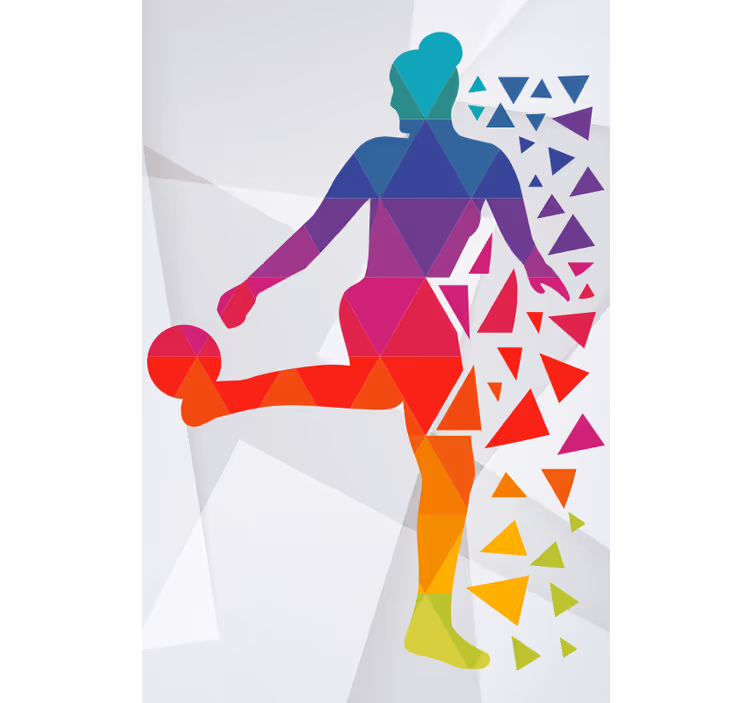 Estor enrollable deporte futbolista geométrico - TenVinilo