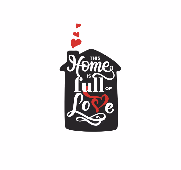 Estor enrollable románticos hogar lleno de signo de amor - TenVinilo