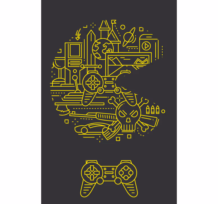 Estor enrollable gamer juego de PAC - TenVinilo