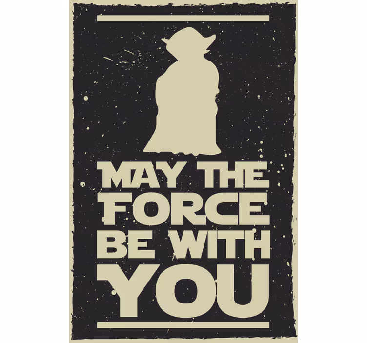 Estor enrollable juvenil frase "May The Force" - TenVinilo