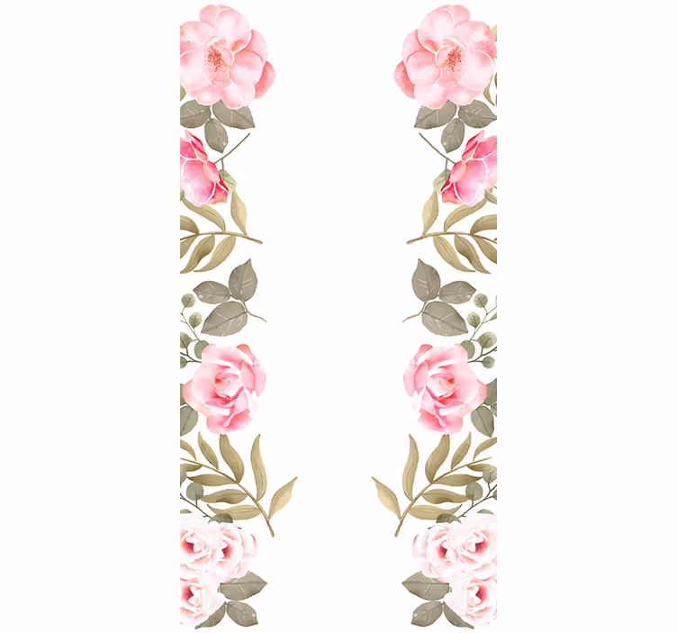 Estores enrollable flores rosas suaves y ruborizadas - TenVinilo