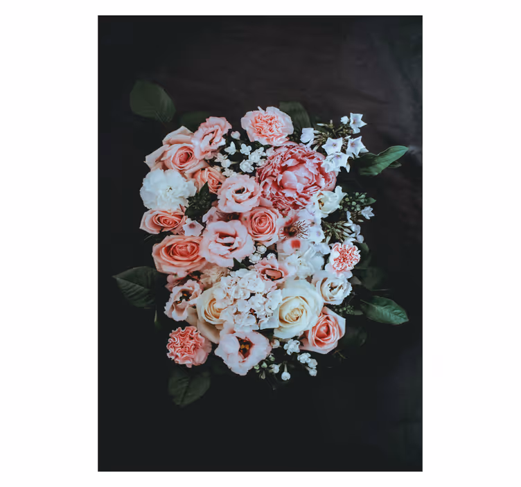 Estor estampado floral arreglo floral floreciente - TenVinilo