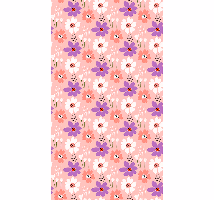 Estor estampado floral delicias con estampados de flores - TenVinilo
