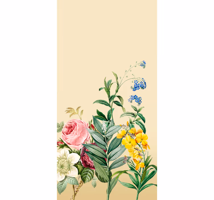 Estores enrollable flores exuberante arreglo floral - TenVinilo