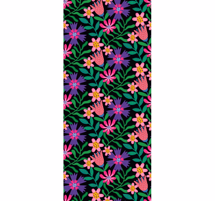 Estor enrollable flores diseño de armonía floral - TenVinilo