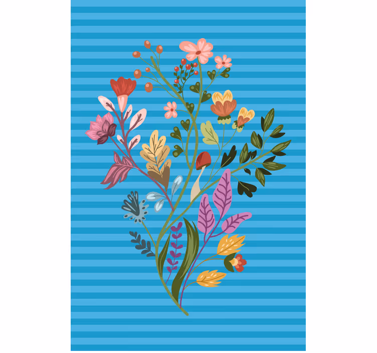 Estor estampado floral arreglo botánico - TenVinilo