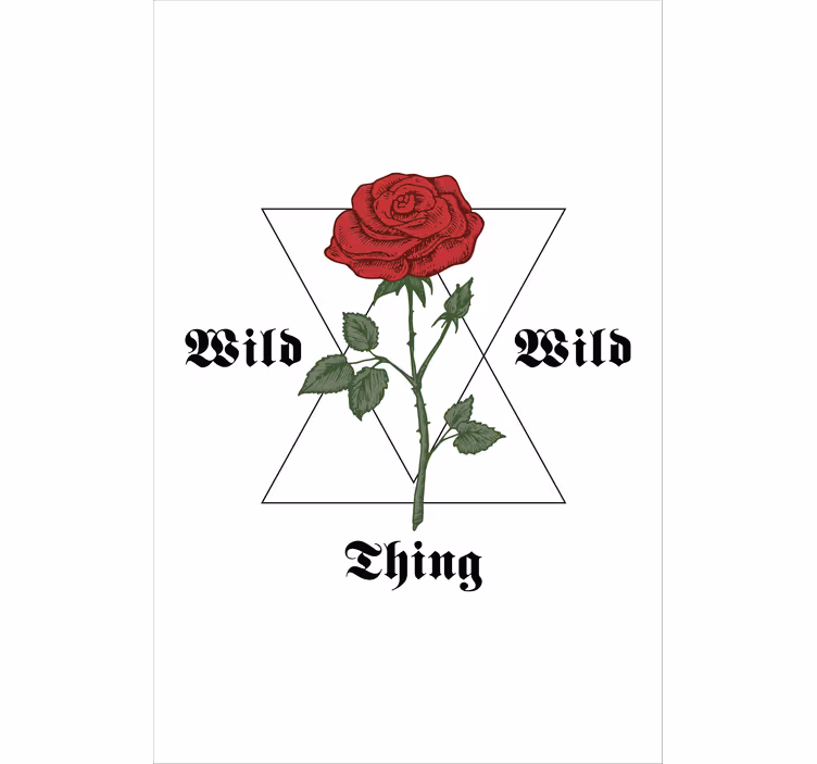 Estor estampado floral emblema con motivo de rosa - TenVinilo