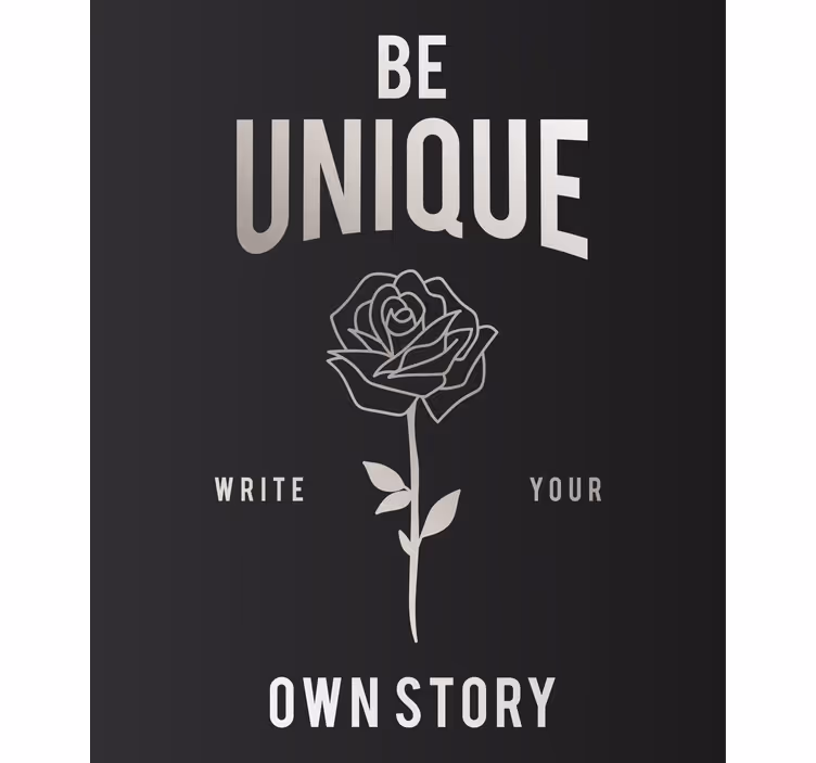 Estor enrollable frase sé una rosa única - TenVinilo