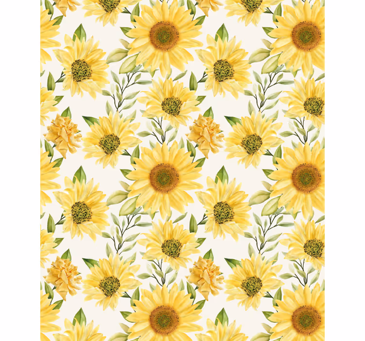 Estores enrollable flores arreglo botánico de girasoles - TenVinilo