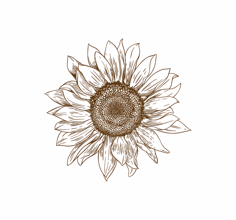 Estores enrollable flores diseño de girasol - TenVinilo