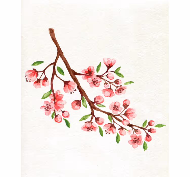 Estores enrollable flores rama de flor de cerezo - TenVinilo