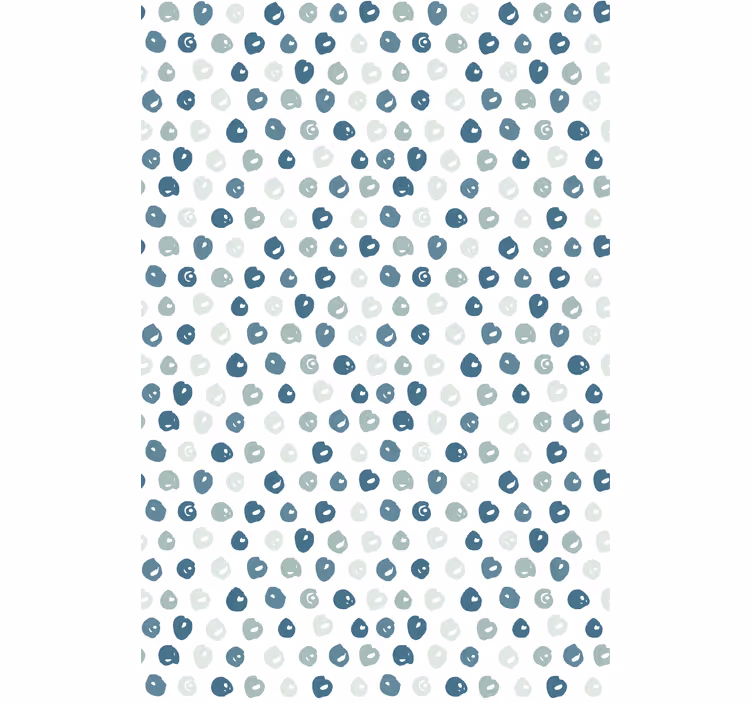 Estor enrollable salón puntos pintados de azul - TenVinilo