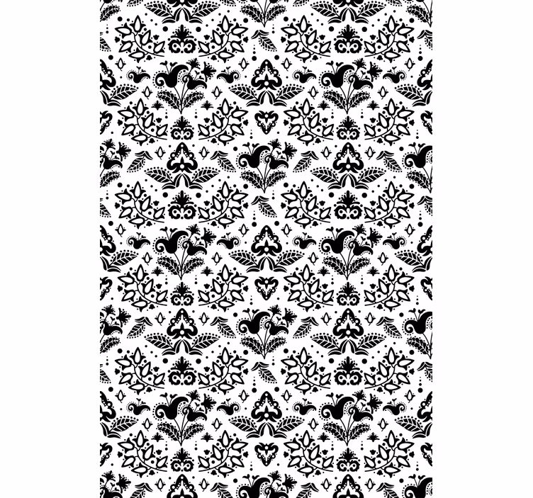 Estor estampado floral elegantes elementos florales - TenVinilo
